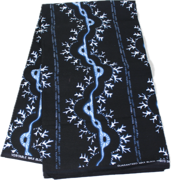 Wax au mètre - Tiges - Noir/Bleu/Blanc