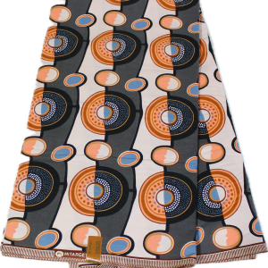 IMG_0817 Wax au mètre - Mandala - Rayé - Blanc/Orange/Noir/Bleu