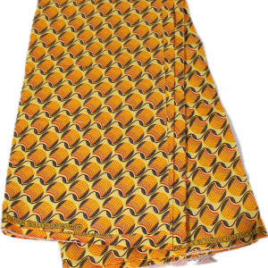 Wax pailleté au mètre - Jaune/Orange/Or