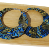 Boucles d'oreilles en Wax pailleté - Bleu/Noir/Or