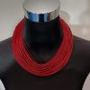 WhatsApp Image 2026-01-16 at 16.43.50 (2) Collier en cordes de cuir superposées - Rouge