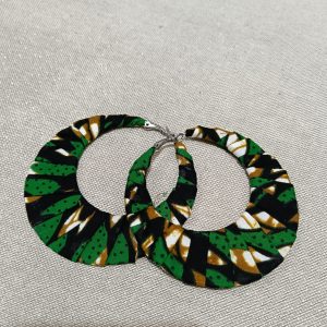 WhatsApp Image 2026-01-17 at 01.26.55 (1) Boucles d'oreilles en Wax - Vert/Marron/Noir