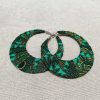 WhatsApp Image 2026-01-17 at 01.26.56 (1) Boucles d'oreilles en Wax pailleté - Bleu turquoise/ Bleu/ Or