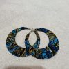 Boucles d'oreilles en Wax pailleté - Bleu/Noir/Or