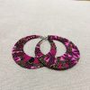 WhatsApp Image 2026-01-17 at 01.26.57 (3) Boucles d'oreilles en Wax pailleté - Rose/Fuchsia/ Or