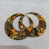 WhatsApp Image 2026-01-17 at 01.26.58 Boucles d'oreilles en Wax pailleté - Orange/Jaune/Noir