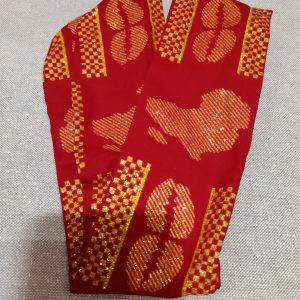 WhatsApp Image 2026-01-18 at 13.49.24 (1) Bandeau court en wax pailleté à structure - Afrique - Rouge/Or