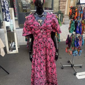 IMG_7882 Robe Fuchsia à manche volante