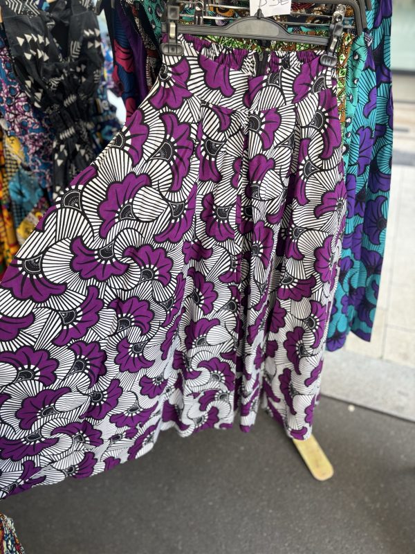 Jupe court en Wax Mauve